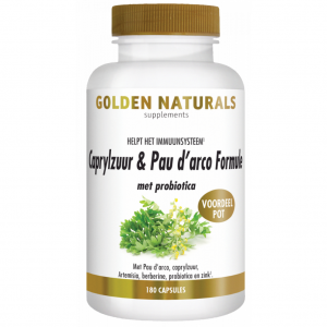 Golden Naturals Caprylzuur & Pau D&apos;Arco Formule Capsules