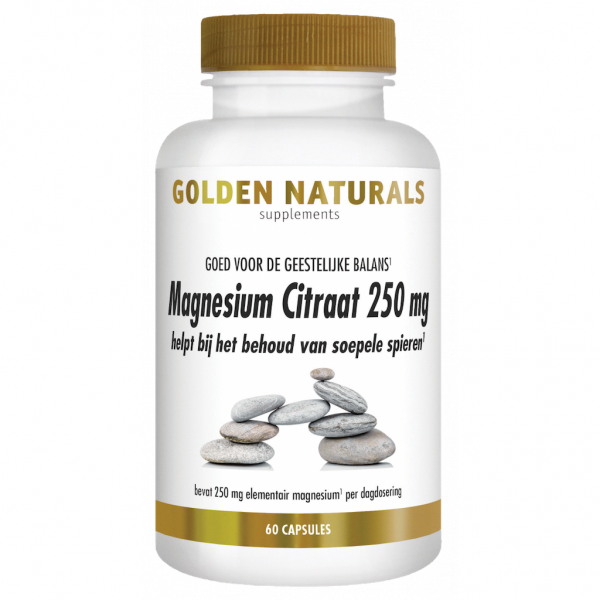 Golden Naturals Magnesium Citraat 250mg Capsules