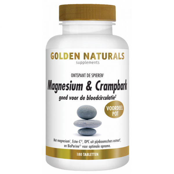 Golden Naturals Magnesium & Crampbark Tabletten