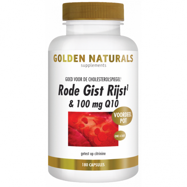 Golden Naturals Rode Gist Rijst & 100mg Q10 Capsules