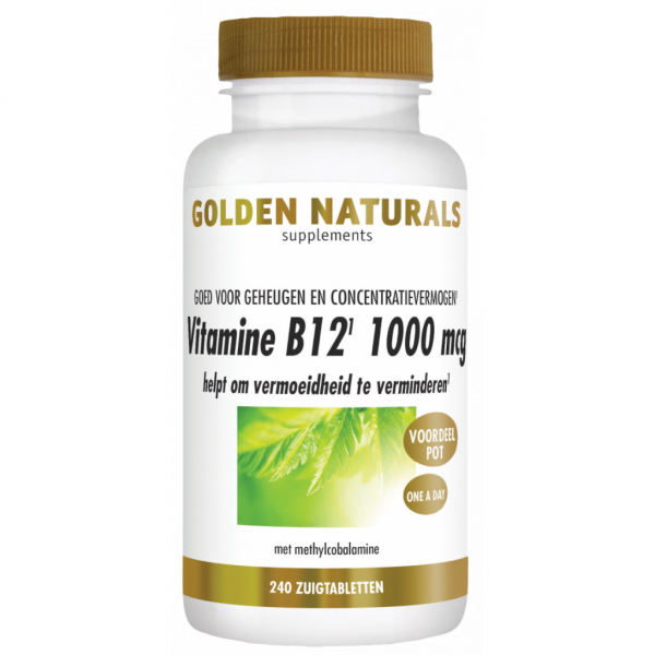 Golden Naturals Vitamine B12 1000mcg Zuigtabletten