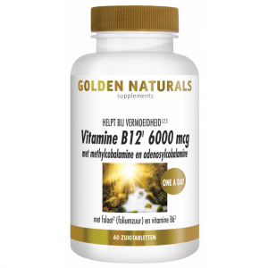 Golden Naturals Vitamine B12 6000mcg Zuigtabletten