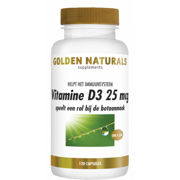 Golden Naturals Vitamine D3 25mcg Capsules