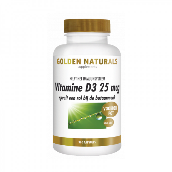 Golden Naturals Vitamine D3 25mcg Capsules