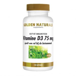 Golden Naturals Vitamine D3 75mcg Capsules