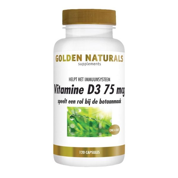 Golden Naturals Vitamine D3 75mcg Capsules