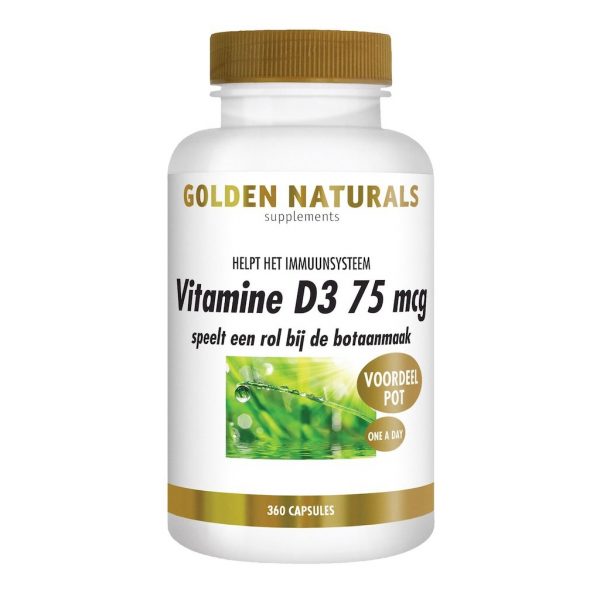 Golden Naturals Vitamine D3 75mcg Capsules