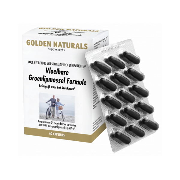 Golden Naturals Vloeibare Groenlipmossel Formule Capsules