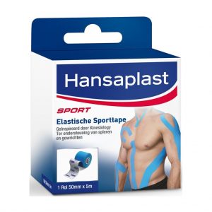 Hansaplast Elastische Sporttape Blauw 50mm x 5m