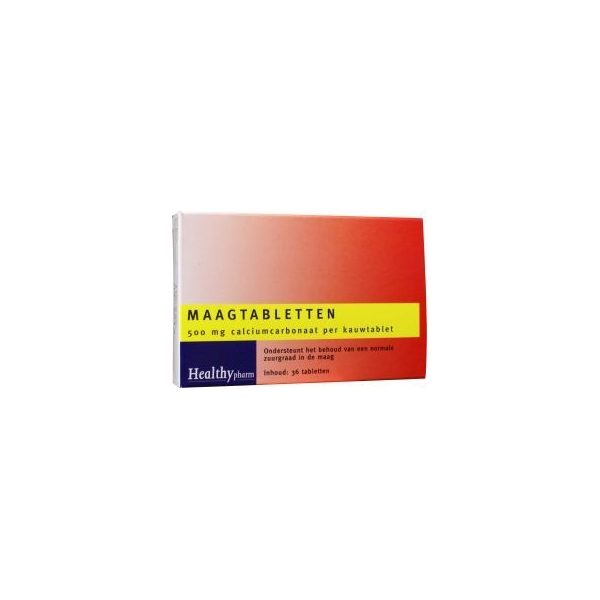 Healthypharm Calciumcarbonaat Maagtabletten 36st