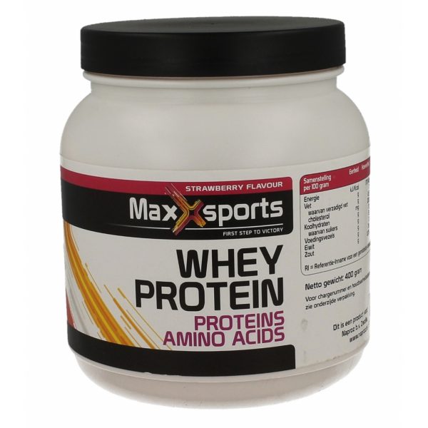 Maxx Sports Whey Proteine Aardbei 400gr