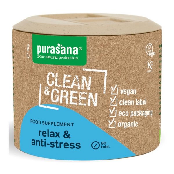 Purasana Clean & Green Relax & Anti-Stress Tabletten