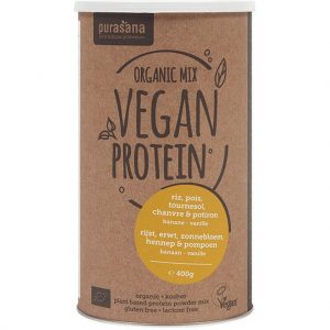 Purasana Vegan Protein Poeder Mix Banaan-Vanille