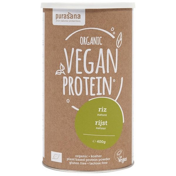 Purasana Vegan Protein Poeder Rijst Naturel