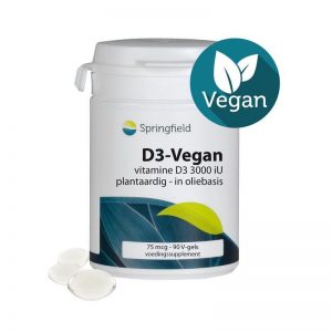 Springfield D3-Vegan 3000IU Capsules