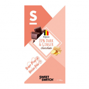 Sweet-switch 70% Dark & Ginger chocolate