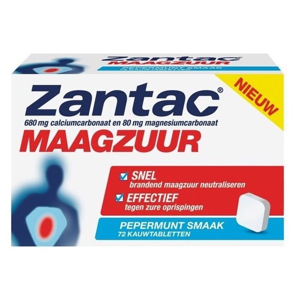 Zantac Maagzuur Kauwtabletten Pepermunt