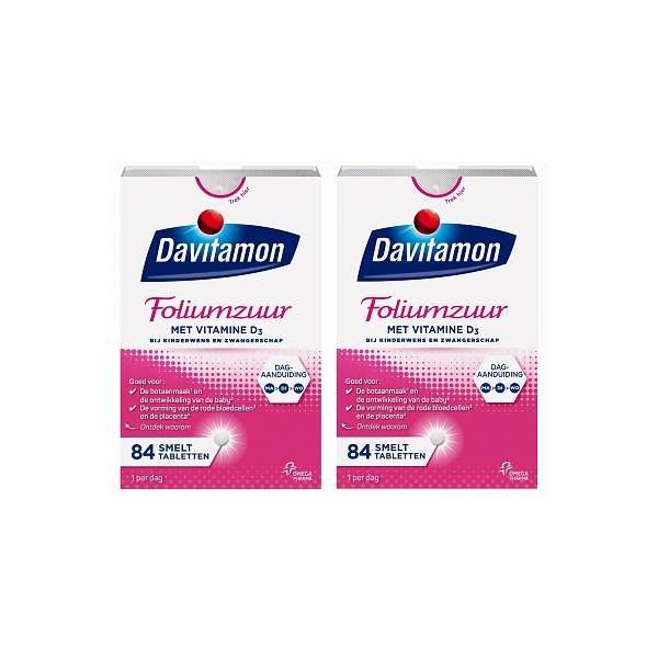 Davitamon Foliumzuur Tabletten Met Vitamine D Voordeelverpakking