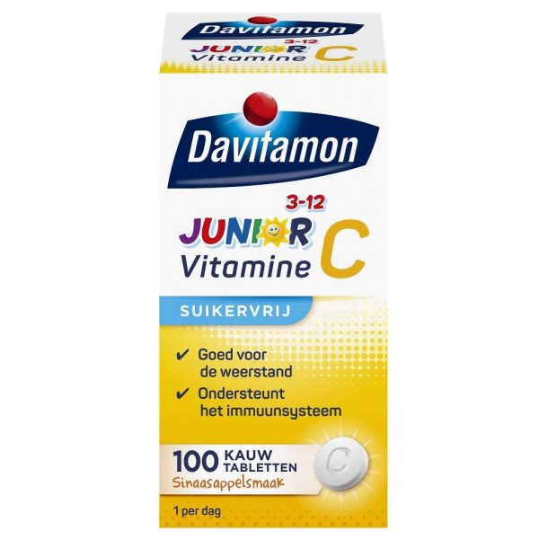 Davitamon Junior 3-12 Vitamine C Kauwtabletten Sinaasappel