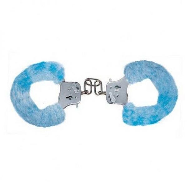 Furry Fun Cuffs Pale Blue Plush