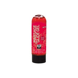 Hot Shiatsu Massage And Glide Gel 2in1 Strawberry