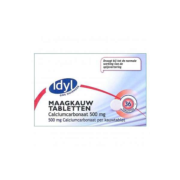 Idyl Huismerk Maagkauwtabletten Calciumcarbonaat 500 Mg