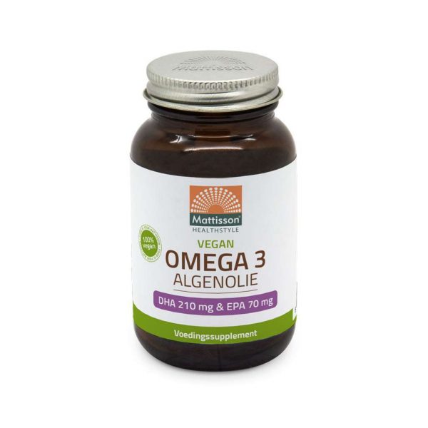 Mattisson HealthStyle Vegan Omega 3 Algenolie DHA 210mg & EPA 70mg Capsules