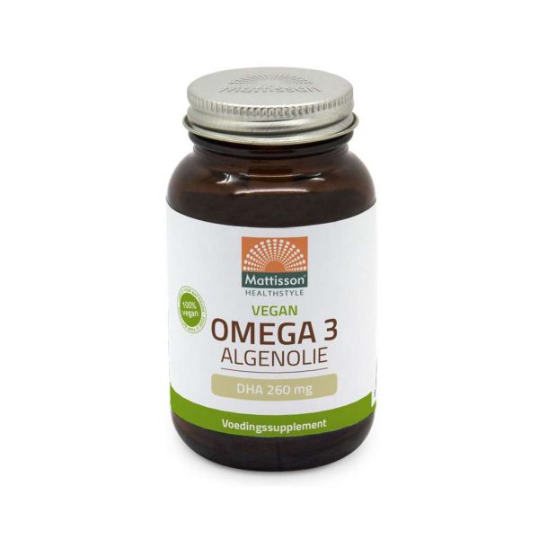 Mattisson HealthStyle Vegan Omega 3 Algenolie DHA 260mg Capsules