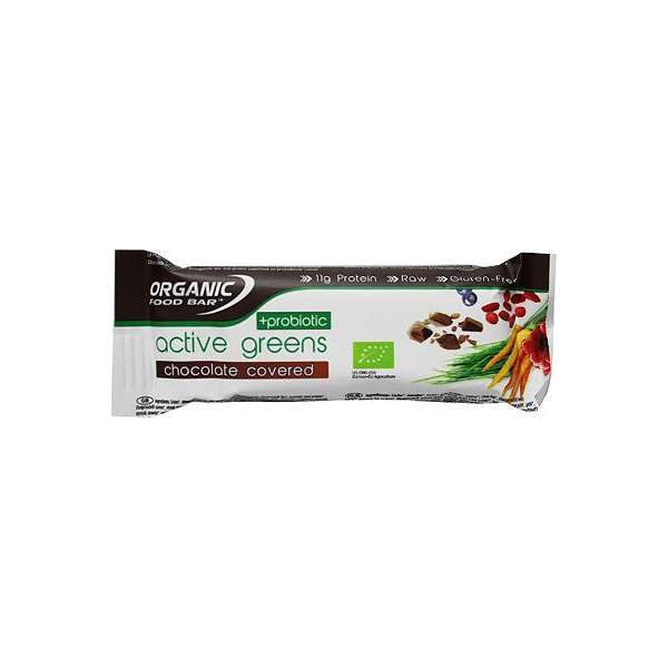 Organic Food Bar Active Greens Covered Probiotica