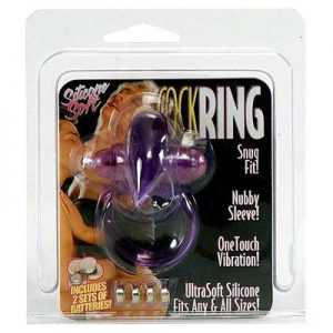 Rabbit Silicone Vib Cockring Purple