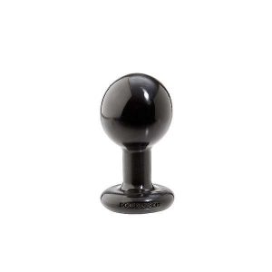 Round Butt Plug - Medium - Black