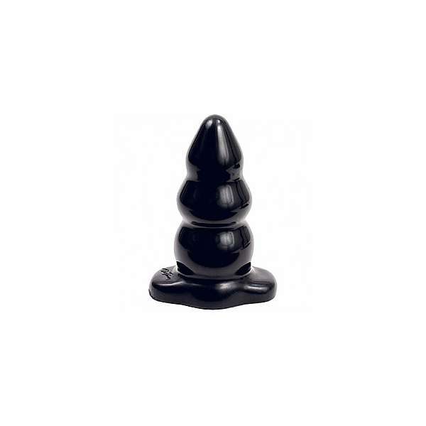 Triple Ripple Butt Plug - Large - Black