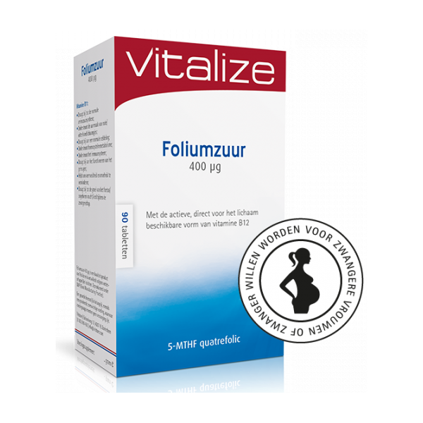 Vitalize Foliumzuur 400mcg Tabletten