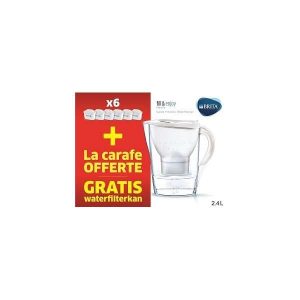 6 Maxtra filterpatronen met gratis Marella cool waterkan t.w.v. 21,50