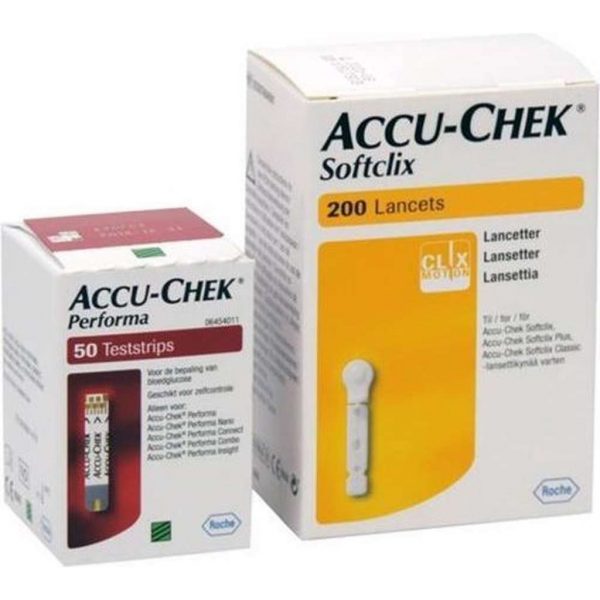 Accu-Chek Performa teststrips + Softclix lancetten