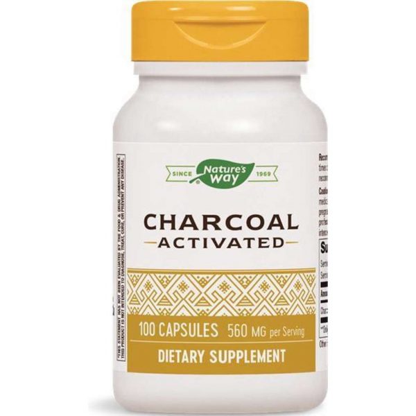 Activated Charcoal, Actieve Houtskool – 100 Capsules - Detox - Mond- en tandverzorging