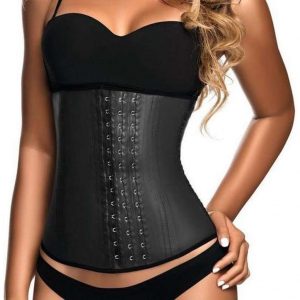 Ann Chery Waist Trainer 3-Hooks - 100 % Natuur Latex - Made in Colombia - Zwart - Maat 4XL (kledingmaat 46/48)