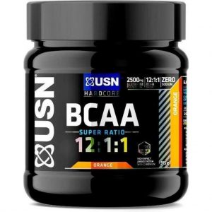 BCAA 12.1.1 USN Sinaasappel 315 g - Aminozuren Glutamine - Spiergroei, Herstel - BCAA Poeder