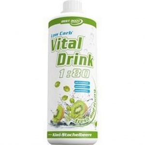 Best Body Nutrition Low Carb Vital Drink - 1000 ml - Kiwi Gooseberry