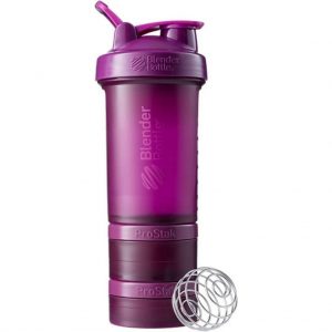 BlenderBottle ProStak - Eiwitshaker / Bidon / Shakebeker - 650 ml - Fullcolor Plum