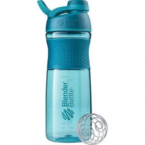 BlenderBottle Sportmixer Twist Cap Shakebeker  Transparant ZEEBLAUW