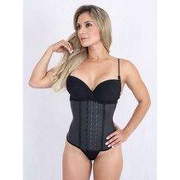 Colombiaanse Latex Waist Trainer Lang L Zwart