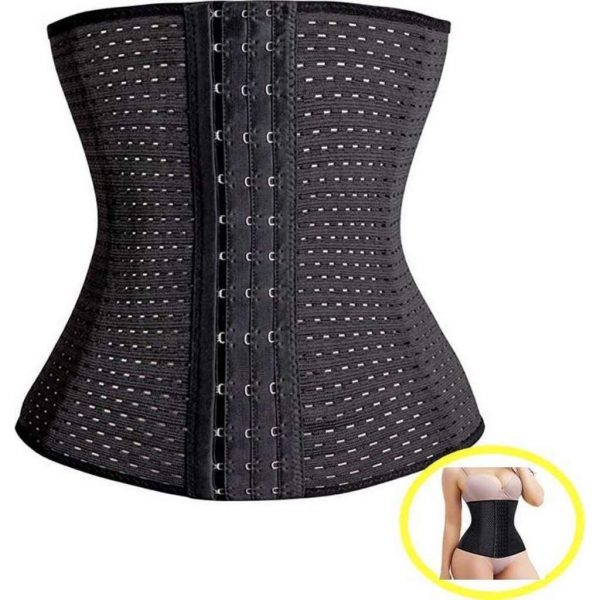 Corset Waist Trainer S Zwart - Zweetband Buik - Corset Dames - Buikband Zwangerschap - Divine Waist Shapewear®