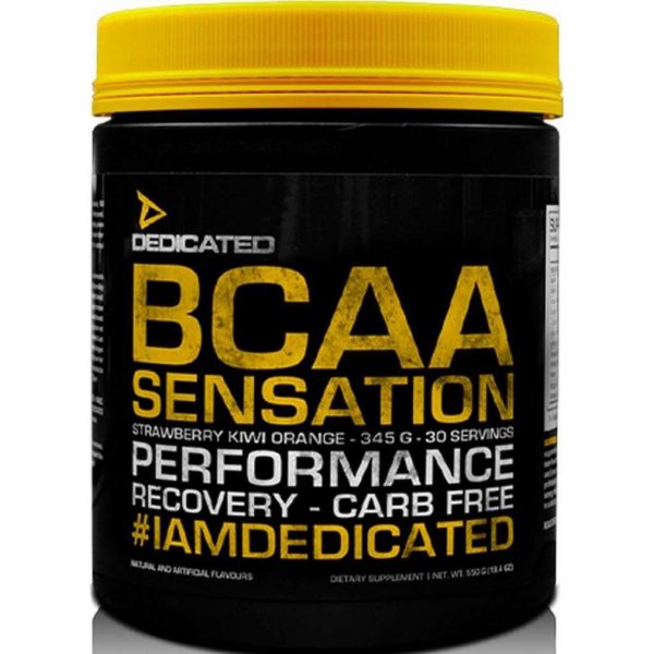 Dedicated BCAA Sensation - Aminozuur - Aardbei / Kiwi / Sinaasappel - 345 gram