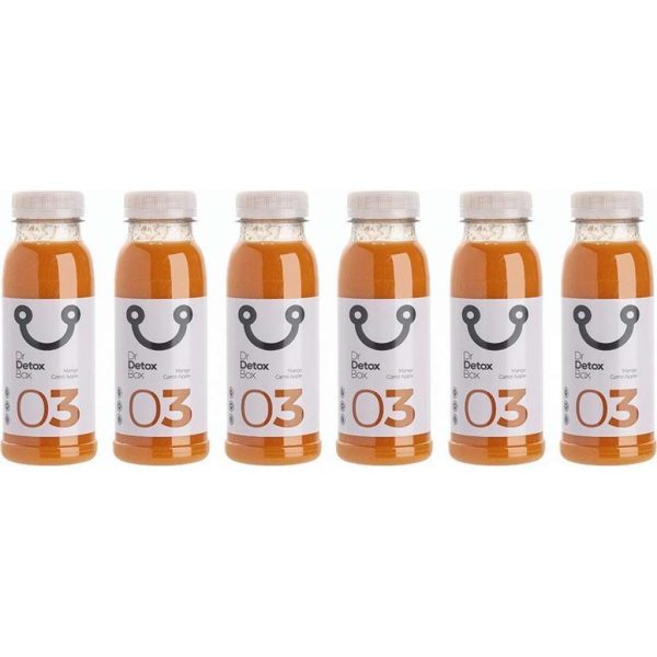 DrDetoxBox - 6-pack Mixed Juice Mango Wortel Appel - 6 Verse Groente & fruit Sapjes