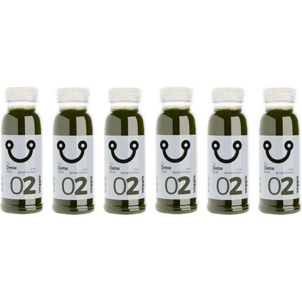 DrDetoxBox - 6-pack Veggie Juice Boerenkool Spinazie Gember - 6 Verse Groente Sapjes