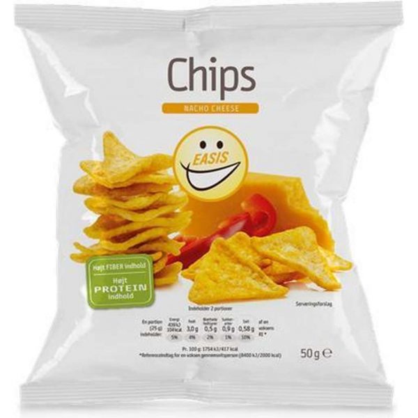 EASIS Chips - Eiwitrijk & Weinig calorieën - 1 stuk (50 gram) - Nacho