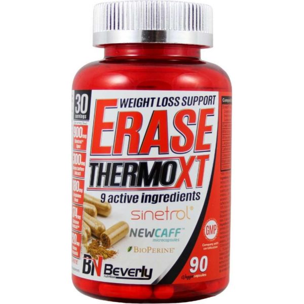 Erase Thermo XT Beverly Nutrition 90 Capsules - Sinetrol, Groene Thee - Fat Burner, Vetverbrander, Gewichtverlies -