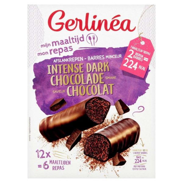 Gerlinea Maaltijdrepen - Intense Dark Chocolate - 12 stuks