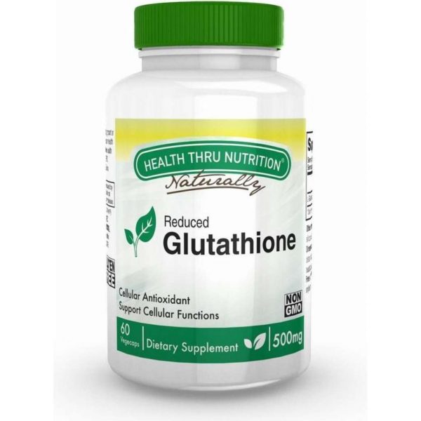 Glutathione (Reduced/Natural) 500 mg (non-GMO) (60 Vegicaps) - Health Thru Nutrition